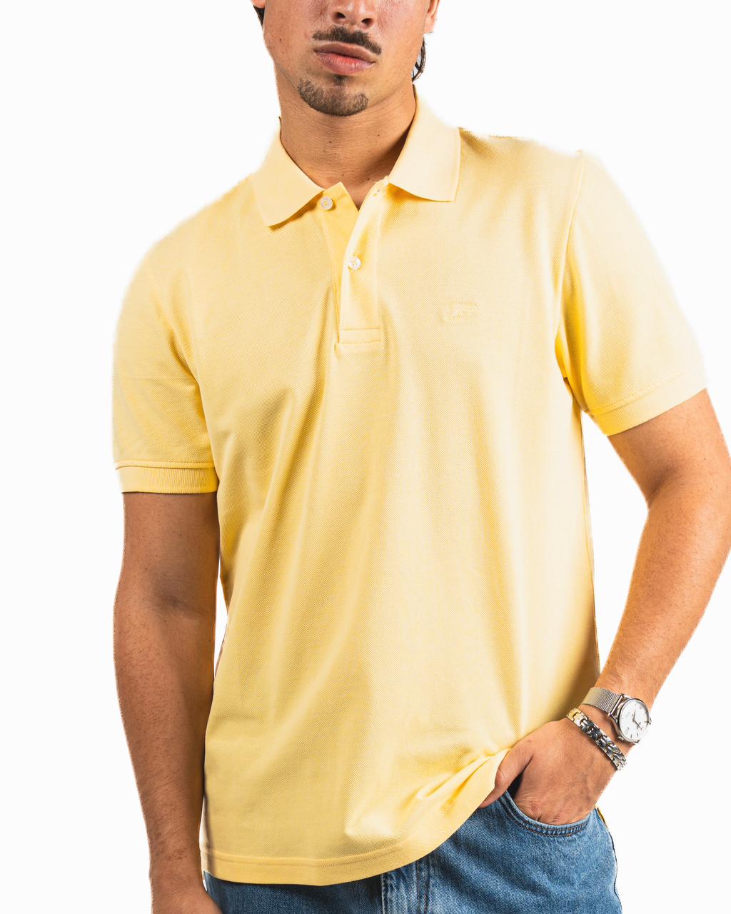 Buttons Polo Shirt - Yellow