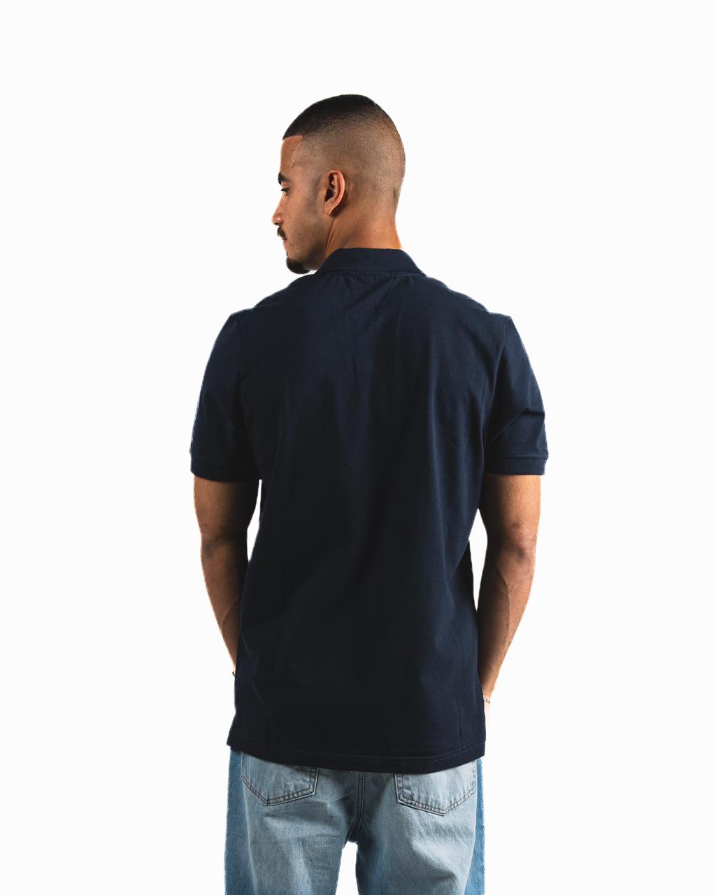 Buttons Polo Shirt - Navy Blue