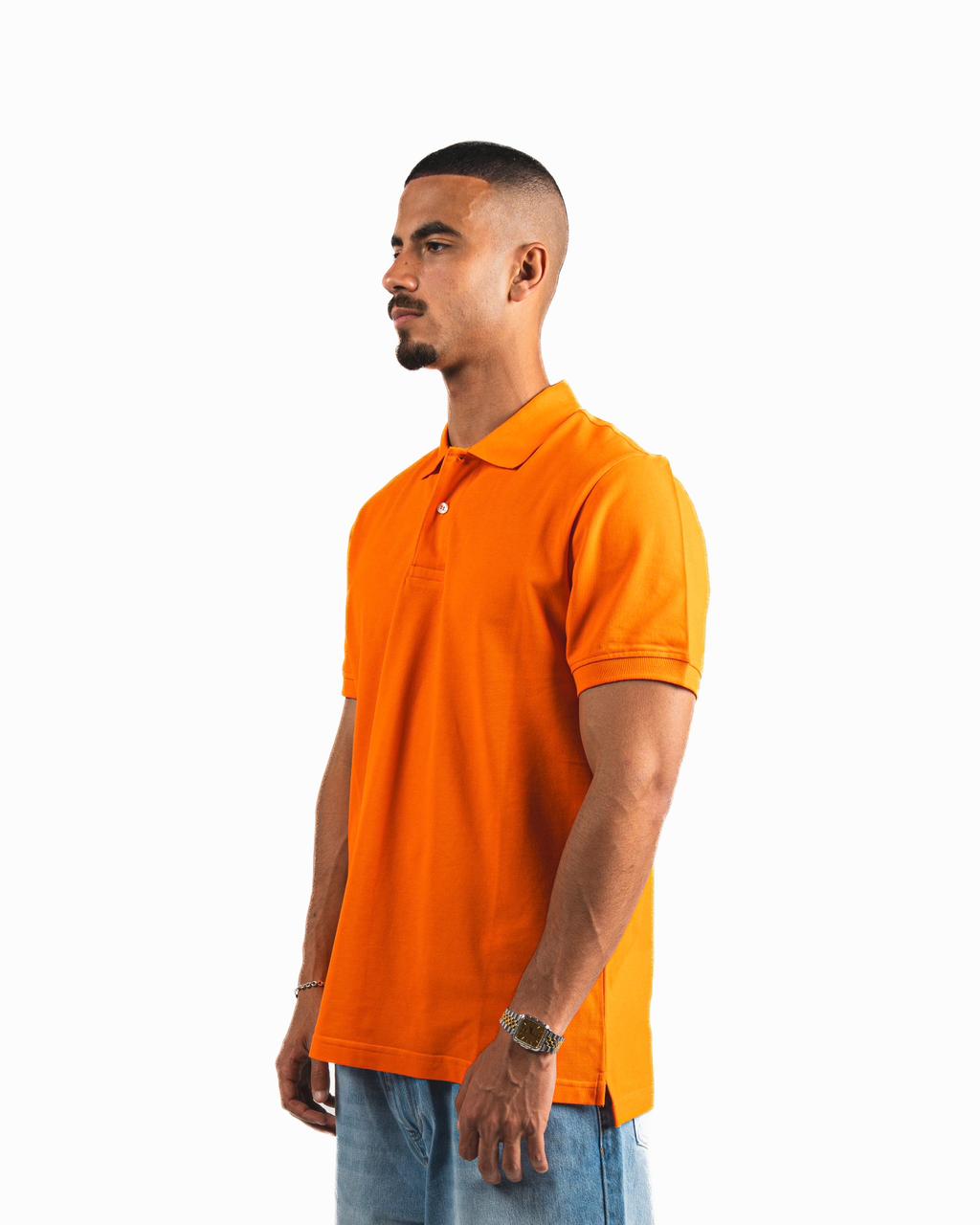 Buttons Polo Shirt - Orange