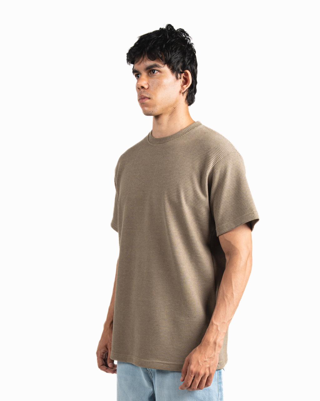 Pique Oversized T-Shirt - Mushroom