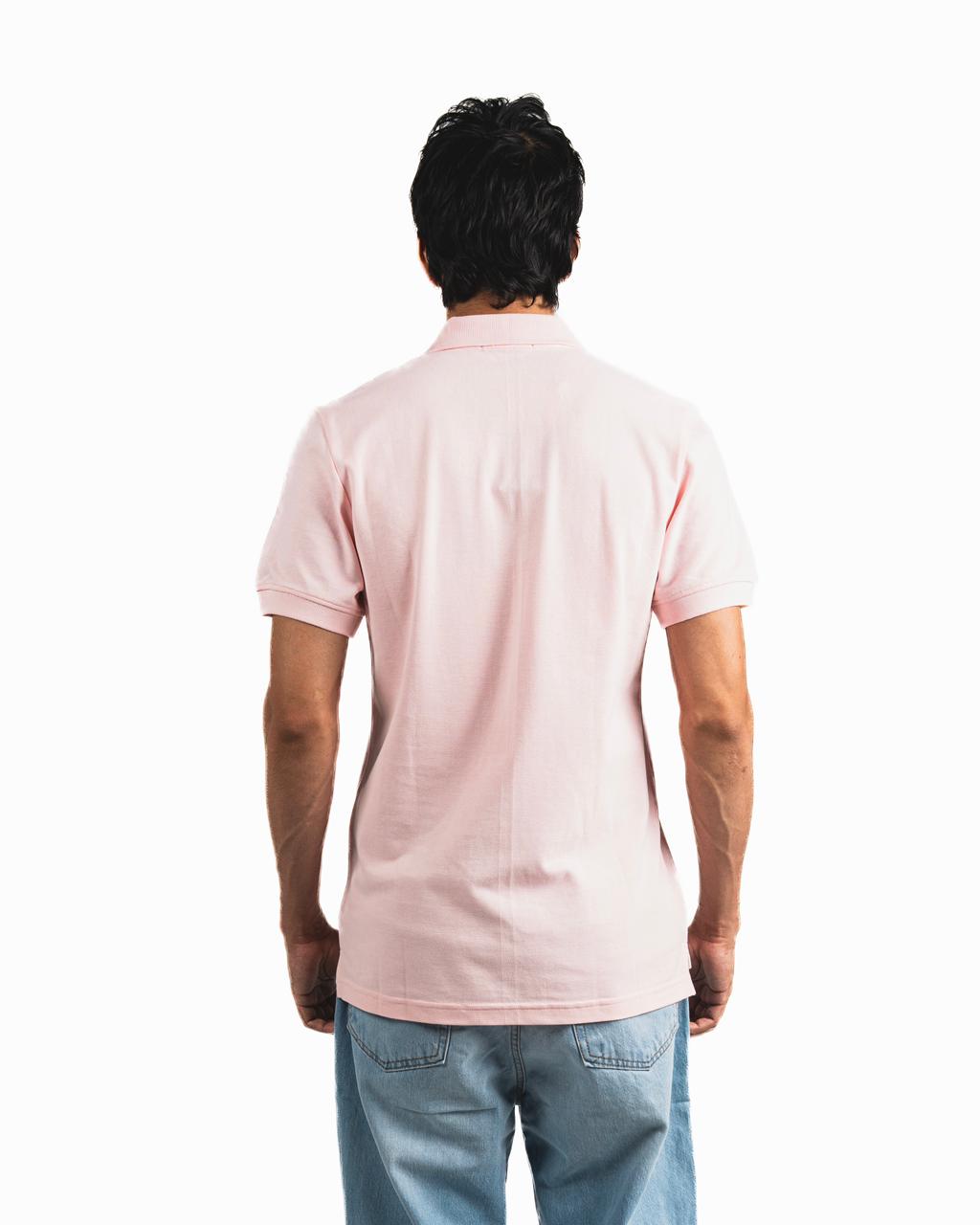 Buttons Polo Shirt - Light Pink