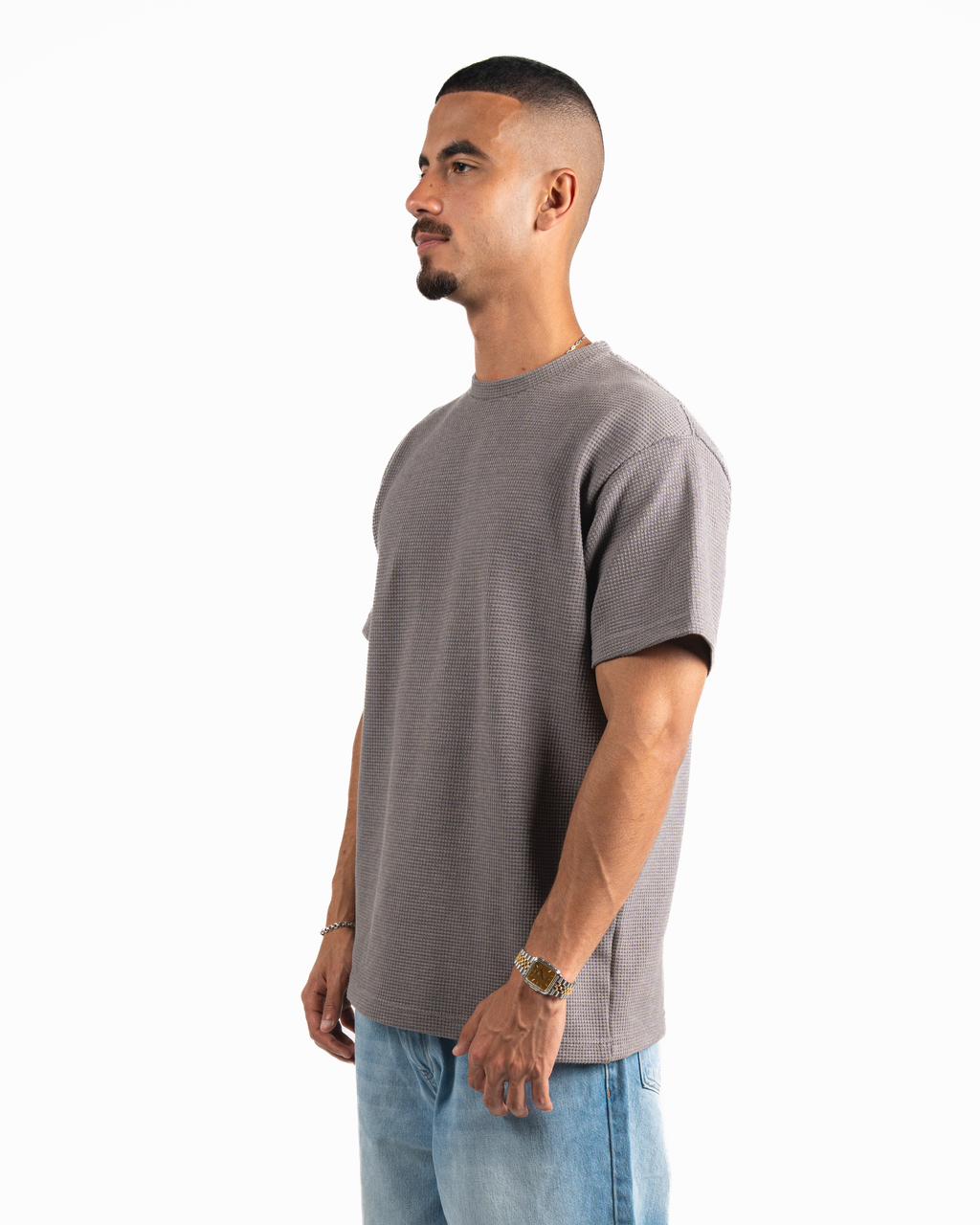 Pique Oversized T-Shirt - Grey