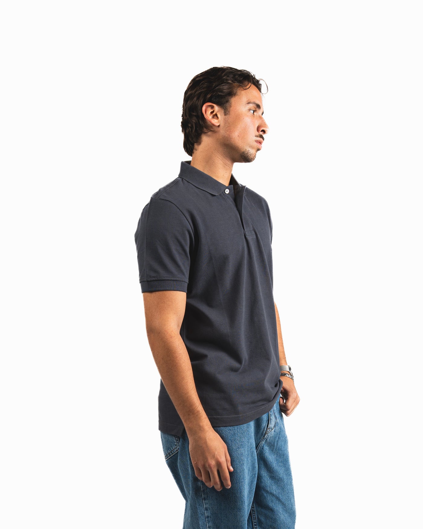 Buttons Polo Shirt - Dark Grey