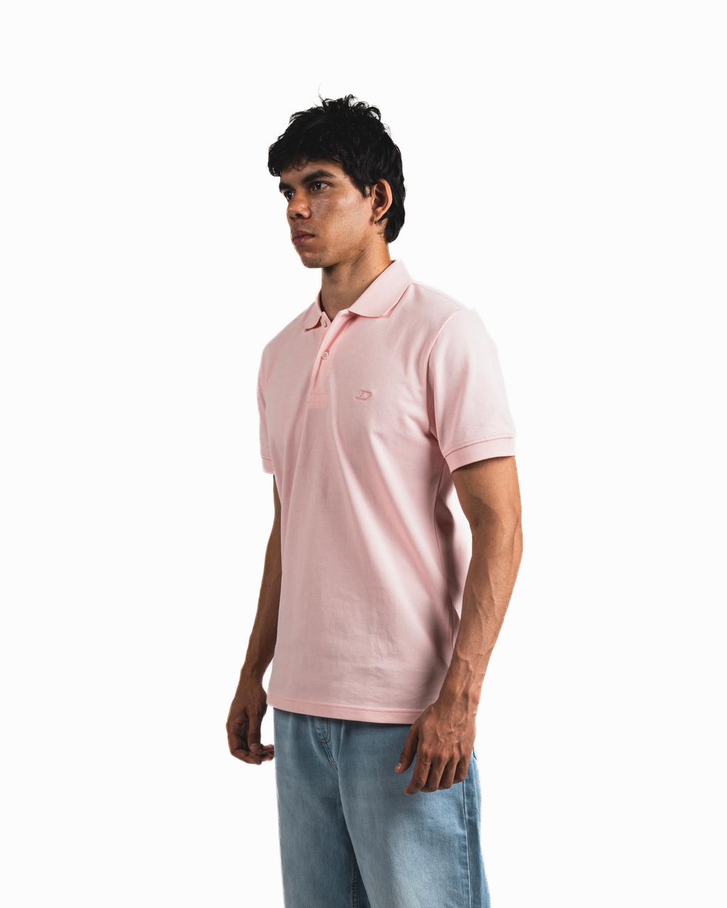 Buttons Polo Shirt - Light Pink