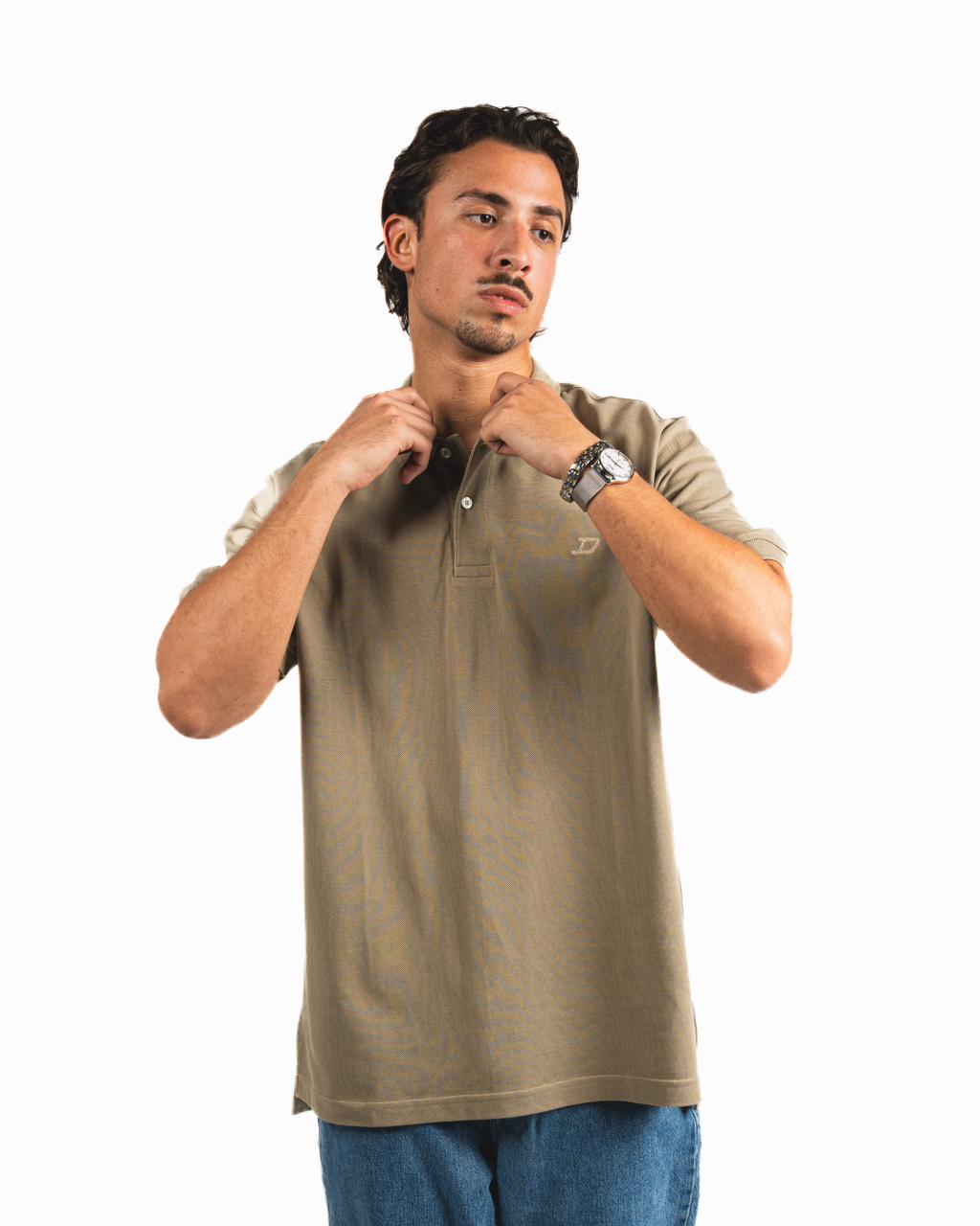 Buttons Polo Shirt - Mushroom