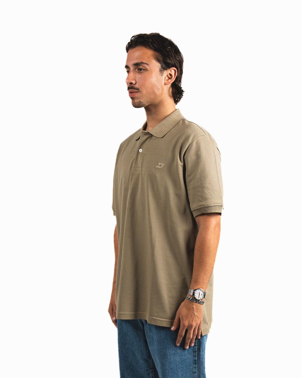 Buttons Polo Shirt - Mushroom