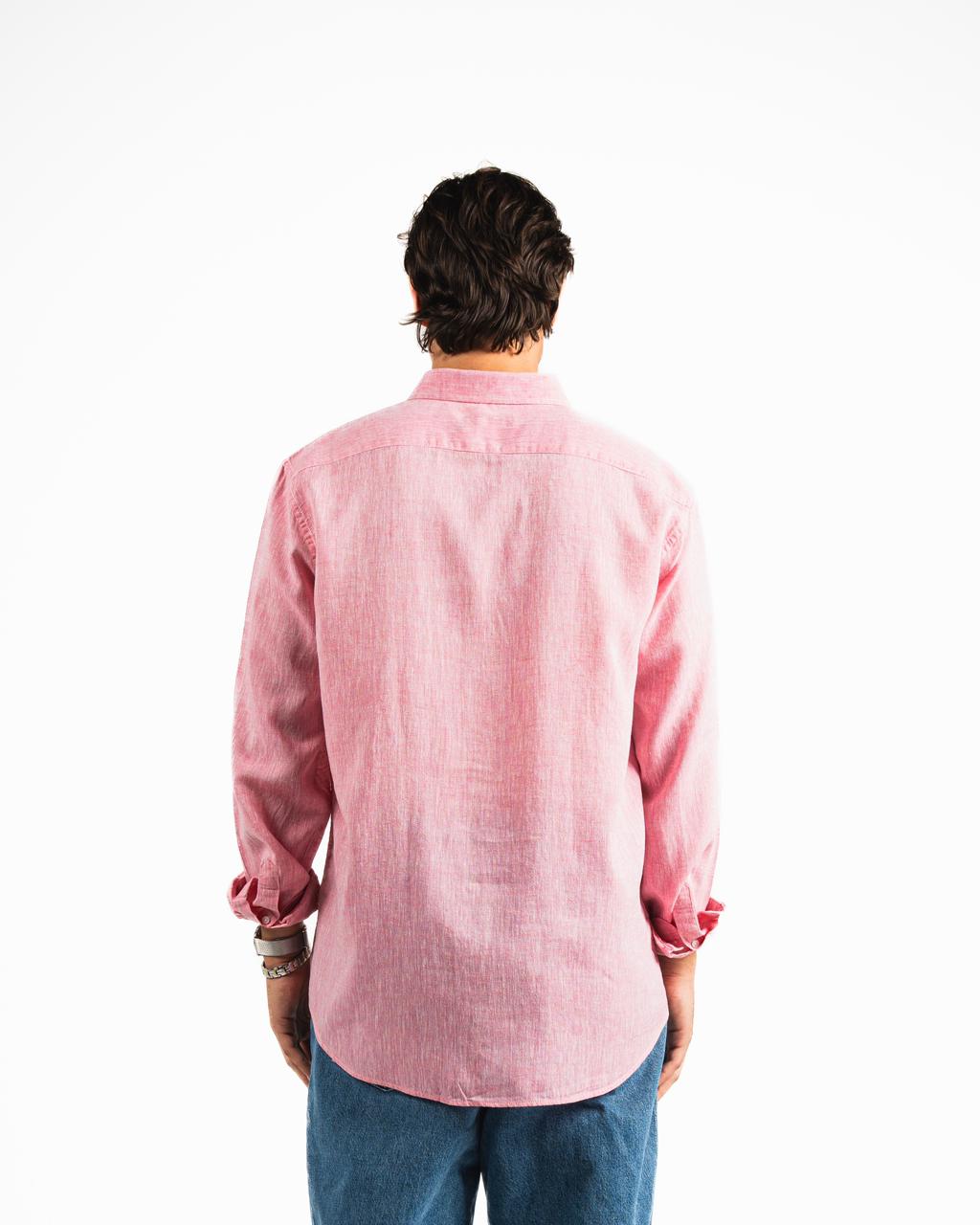 Washed Linen Blend Chemise - Light Pink