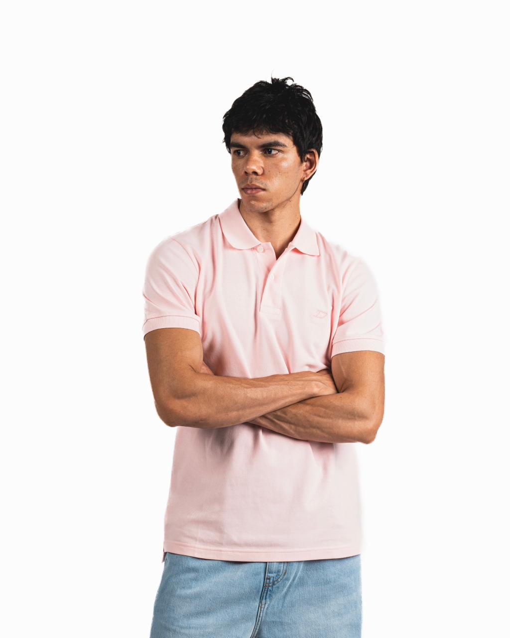 Buttons Polo Shirt - Light Pink