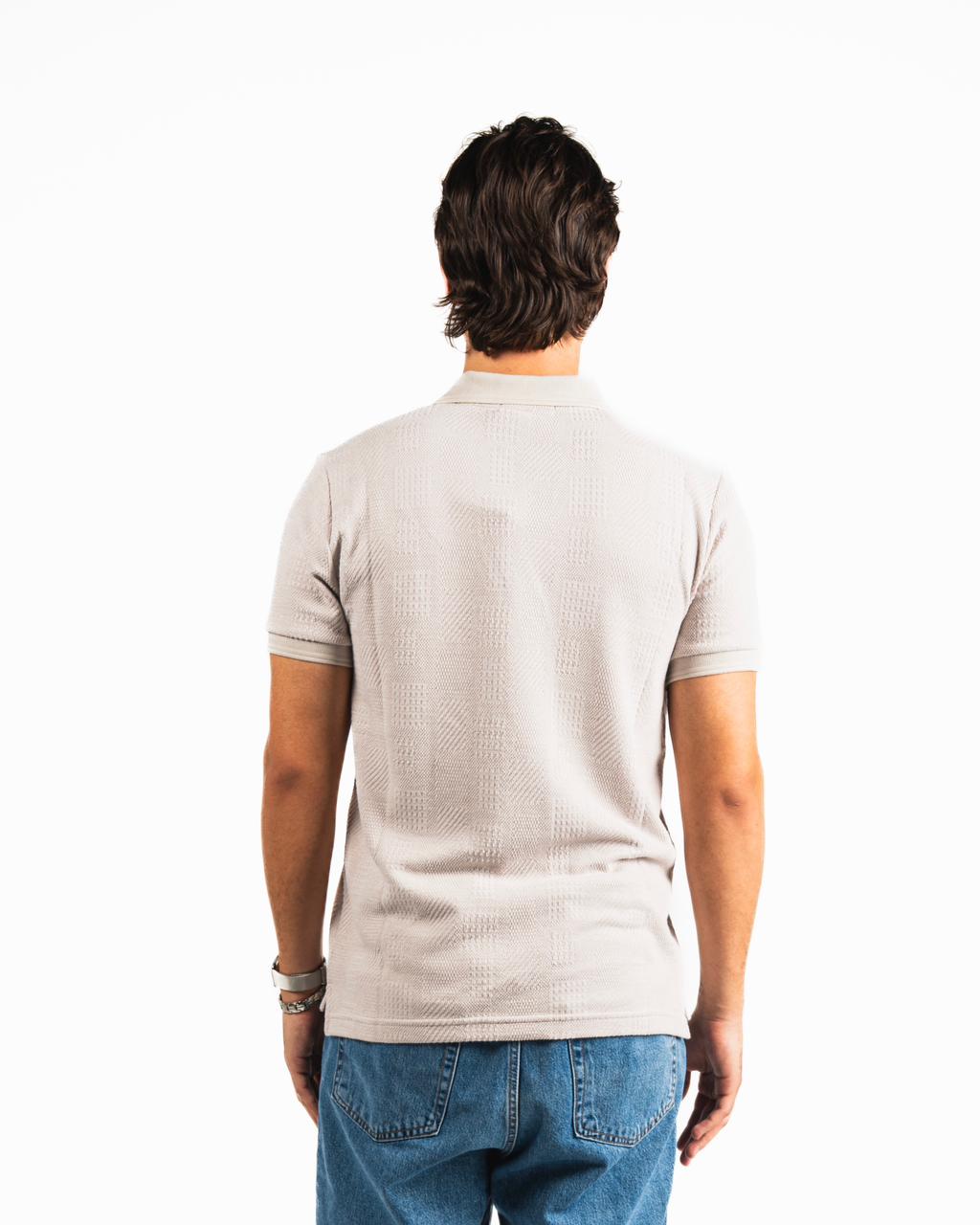 Half-Zip Polo Shirt - Beige