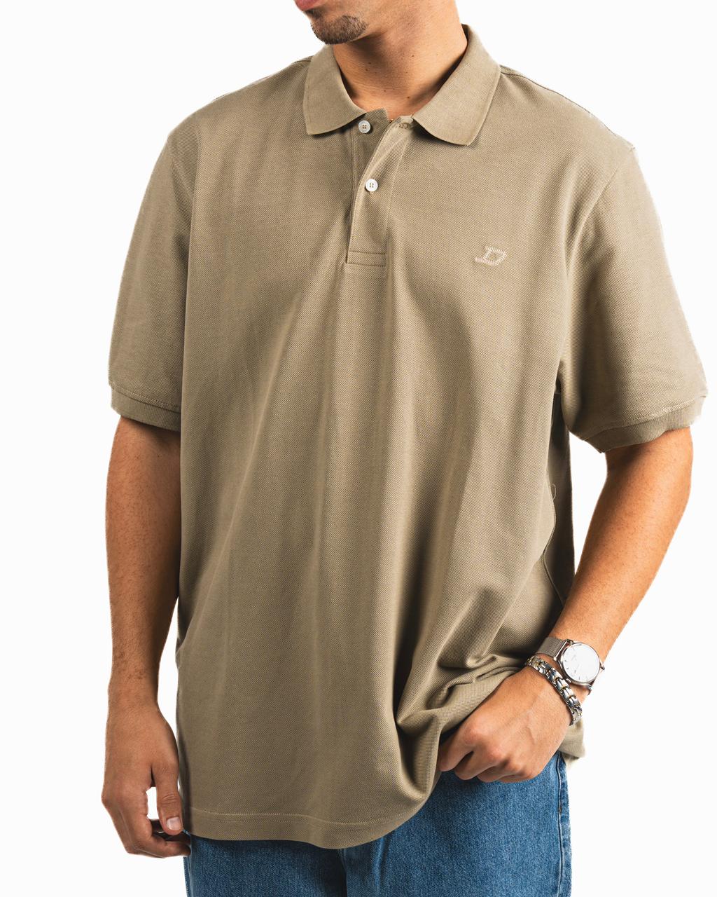 Buttons Polo Shirt - Mushroom