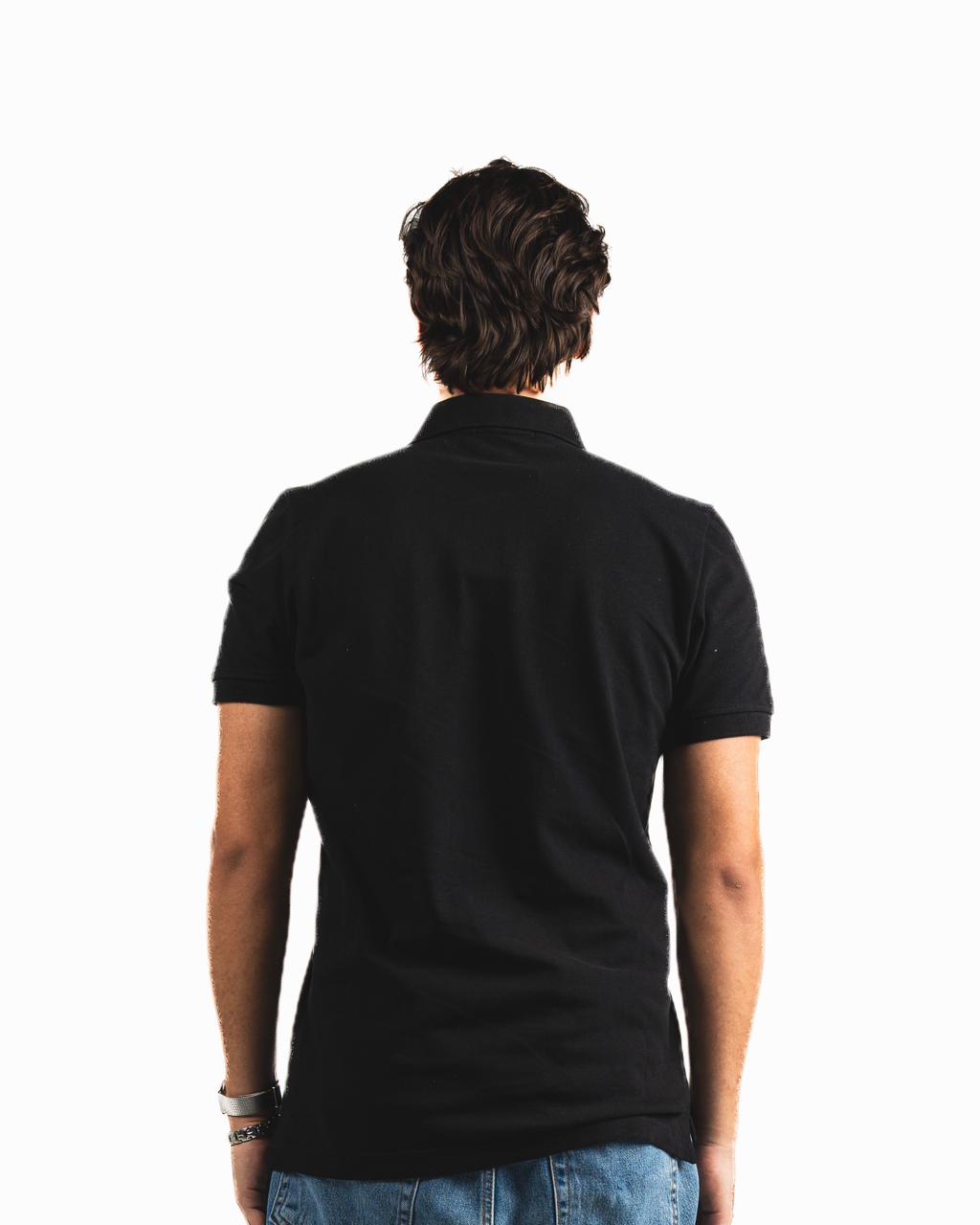 Buttons Polo Shirt - Black