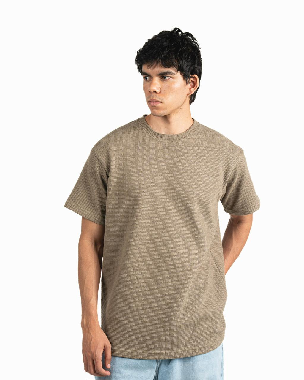 Pique Oversized T-Shirt - Mushroom