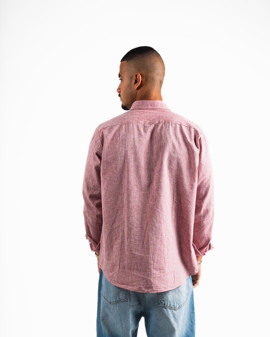 Washed Linen Blend Chemise- Dusty Rose