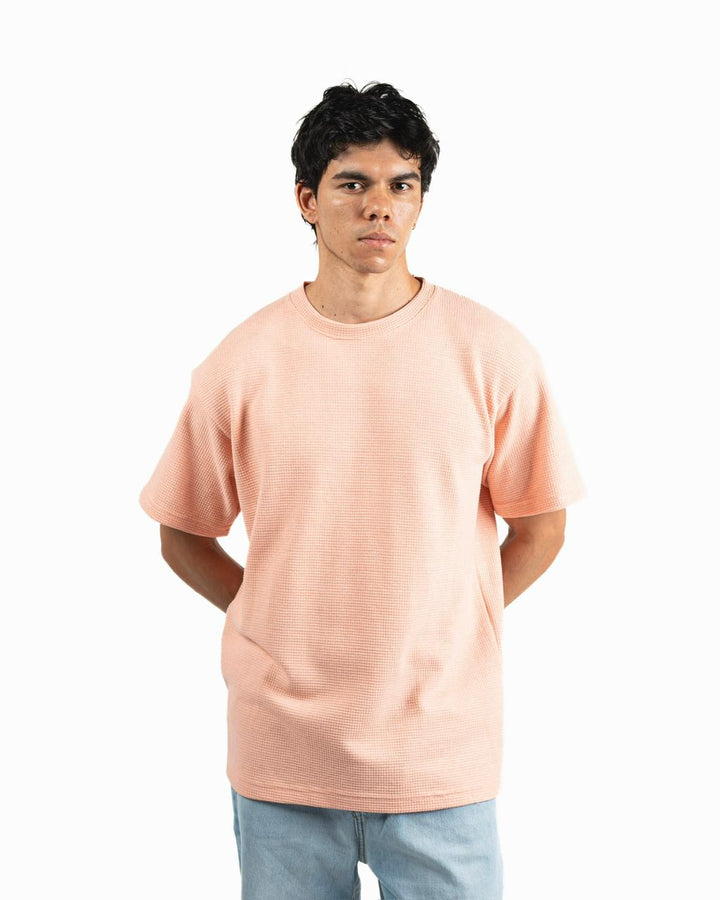 Pique Oversized T-Shirt - Soft Pink