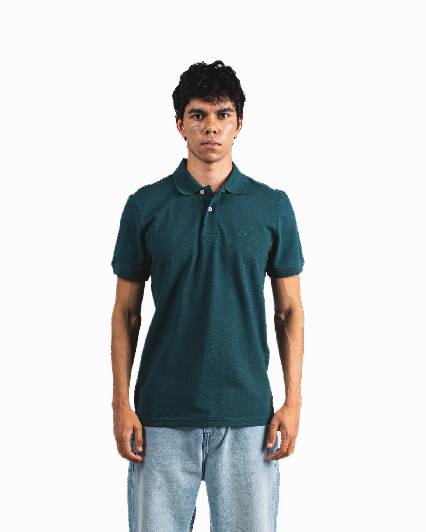 Buttons Polo Shirt - Petrol Blue