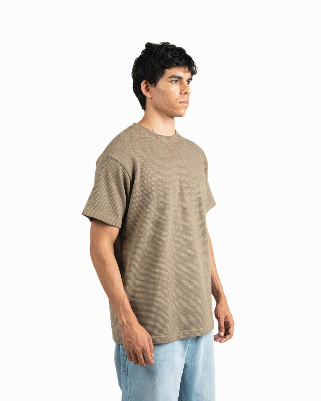 Pique Oversized T-Shirt - Mushroom