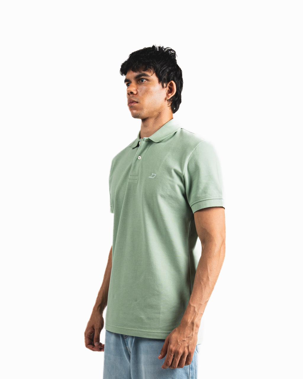 Buttons Polo Shirt - Mint green