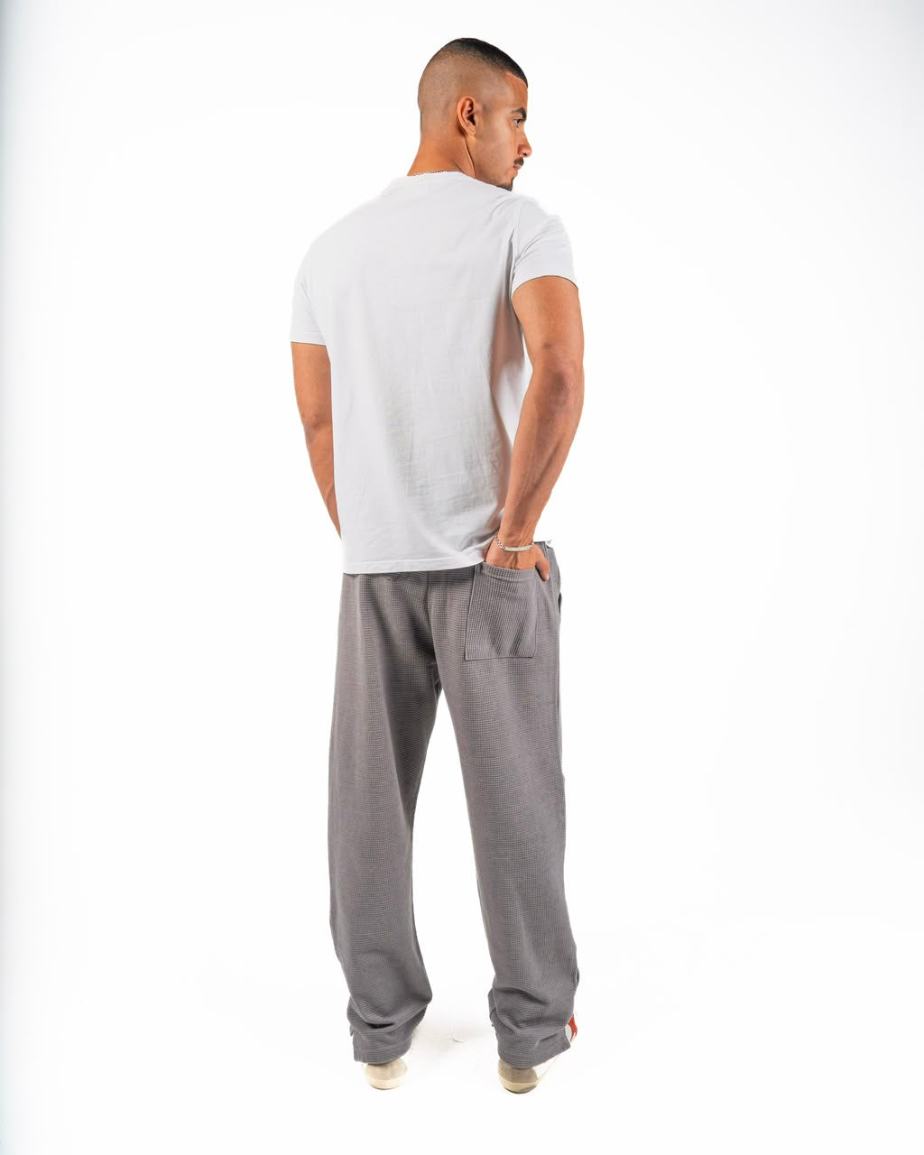Dot texture pants - Grey