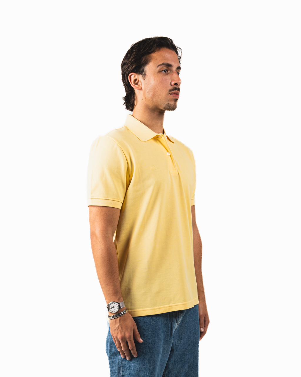 Buttons Polo Shirt - Yellow
