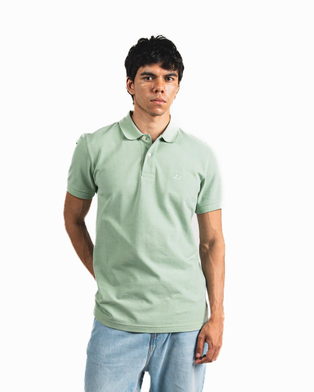 Buttons Polo Shirt - Mint green