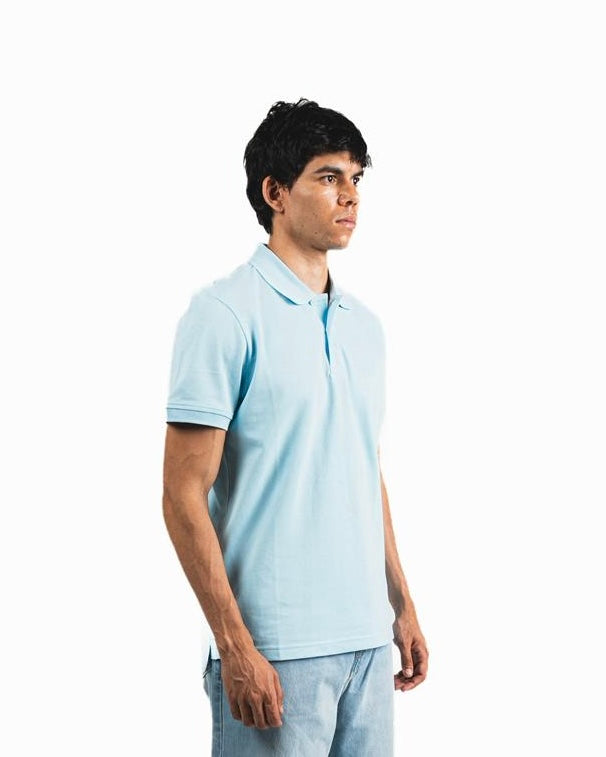 Buttons Polo Shirt - Baby blue