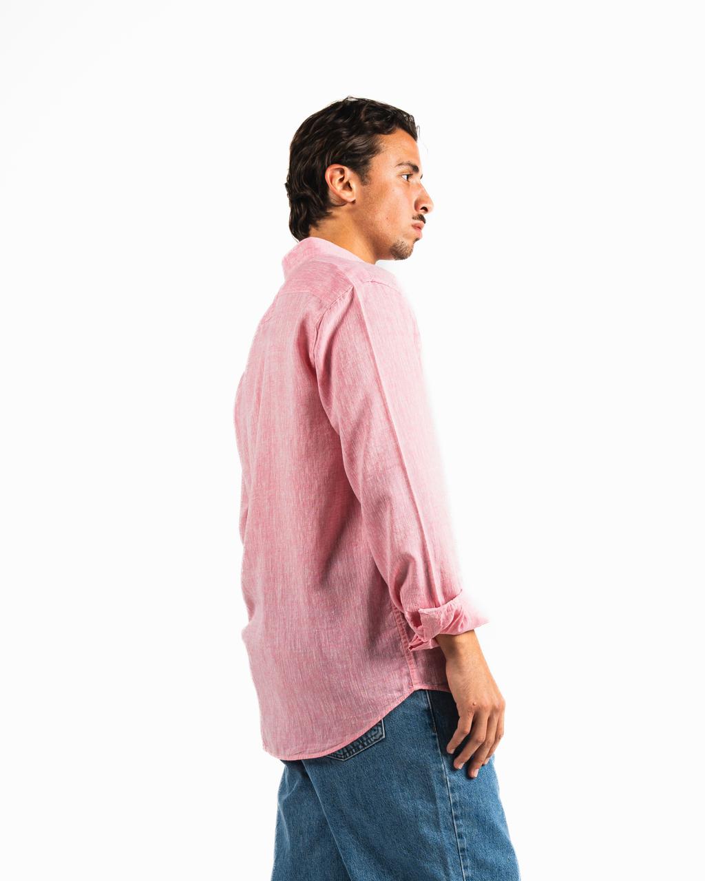 Washed Linen Blend Chemise - Light Pink