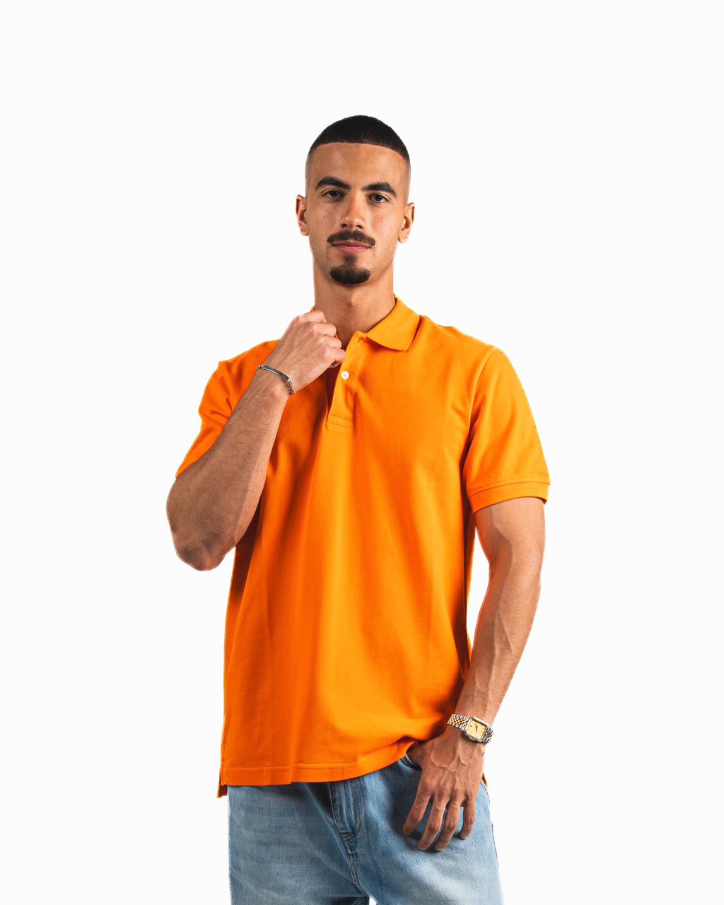Buttons Polo Shirt - Orange