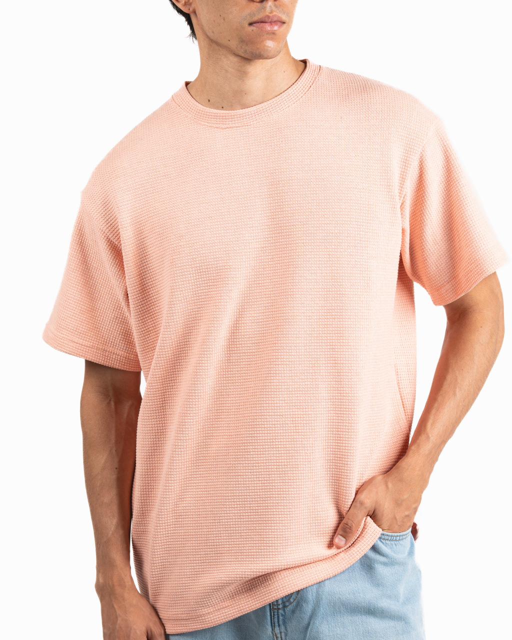 Pique Oversized T-Shirt - Soft Pink