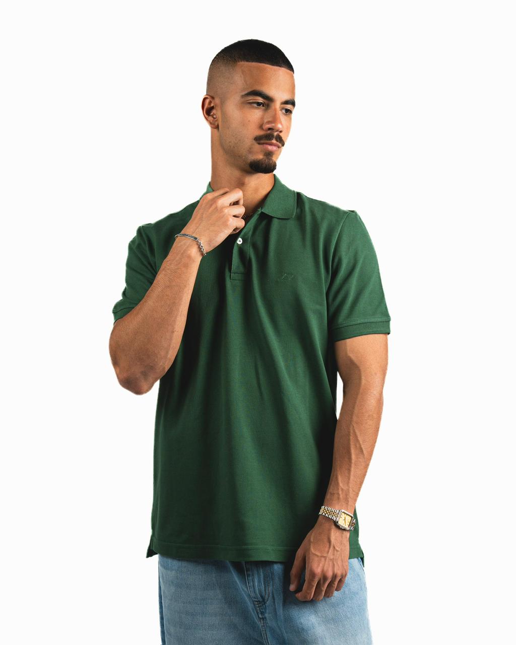 Buttons Polo Shirt - Green