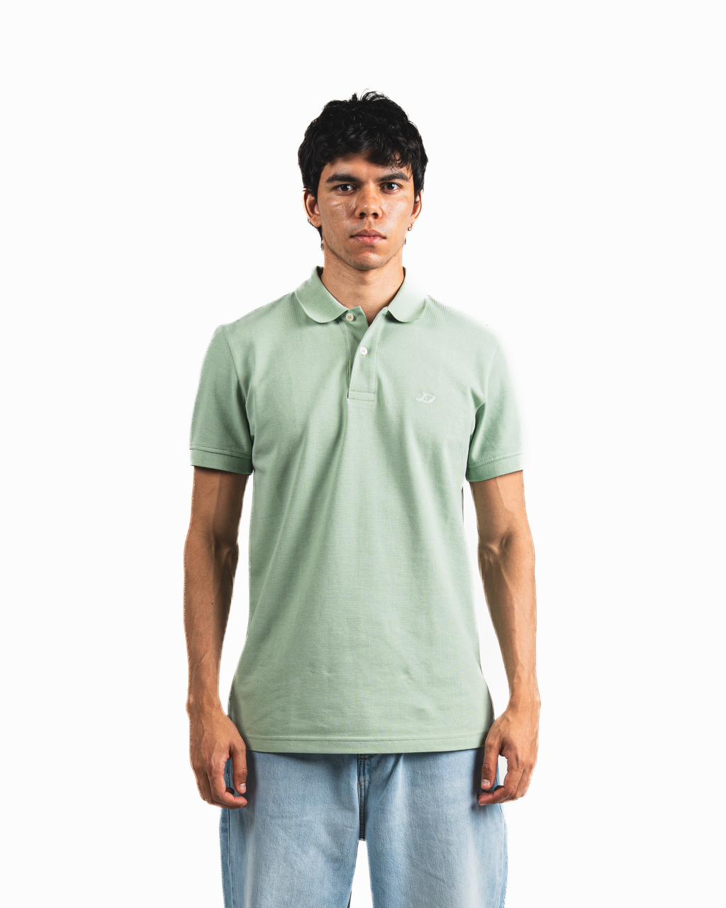 Buttons Polo Shirt - Mint green