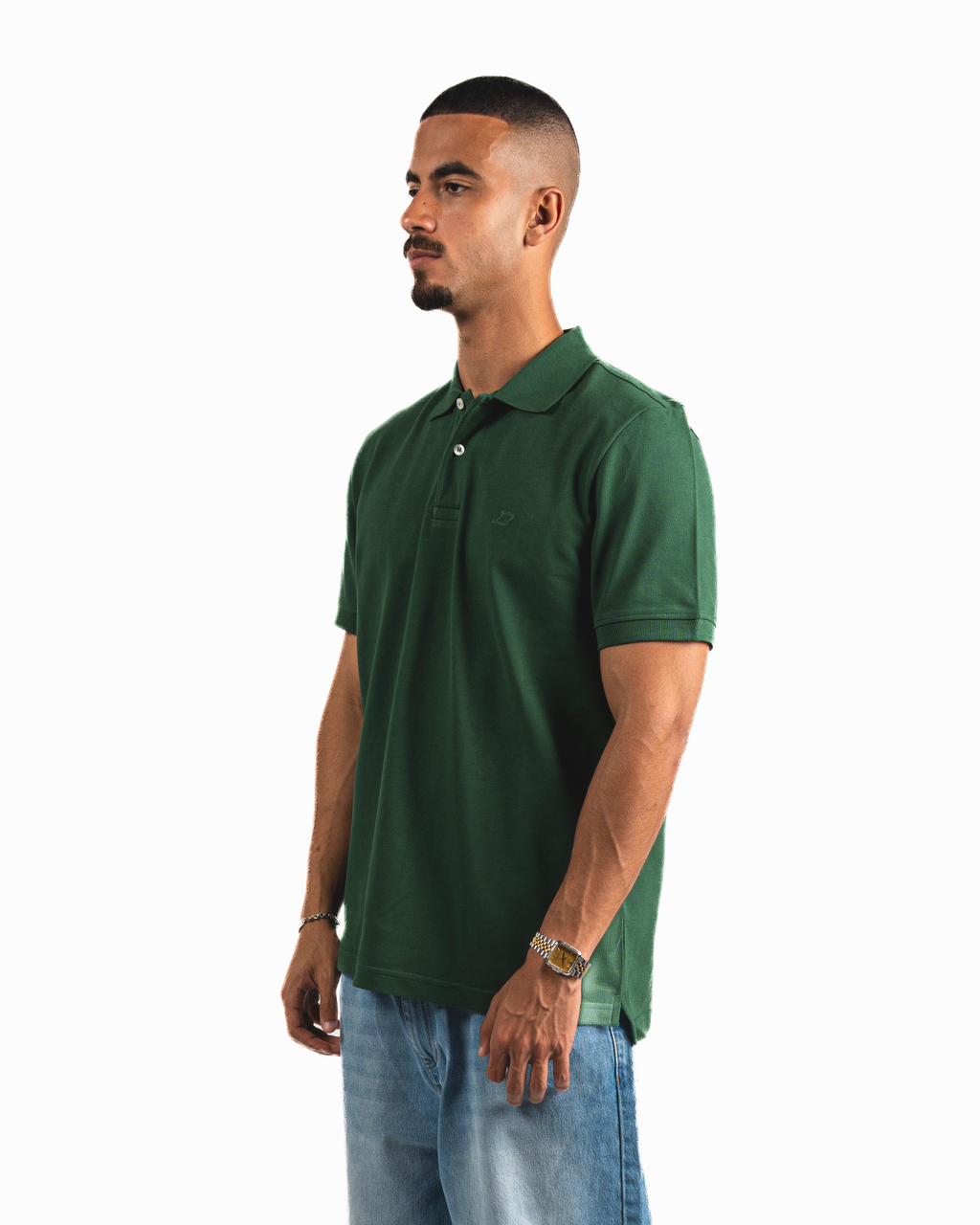 Buttons Polo Shirt - Green