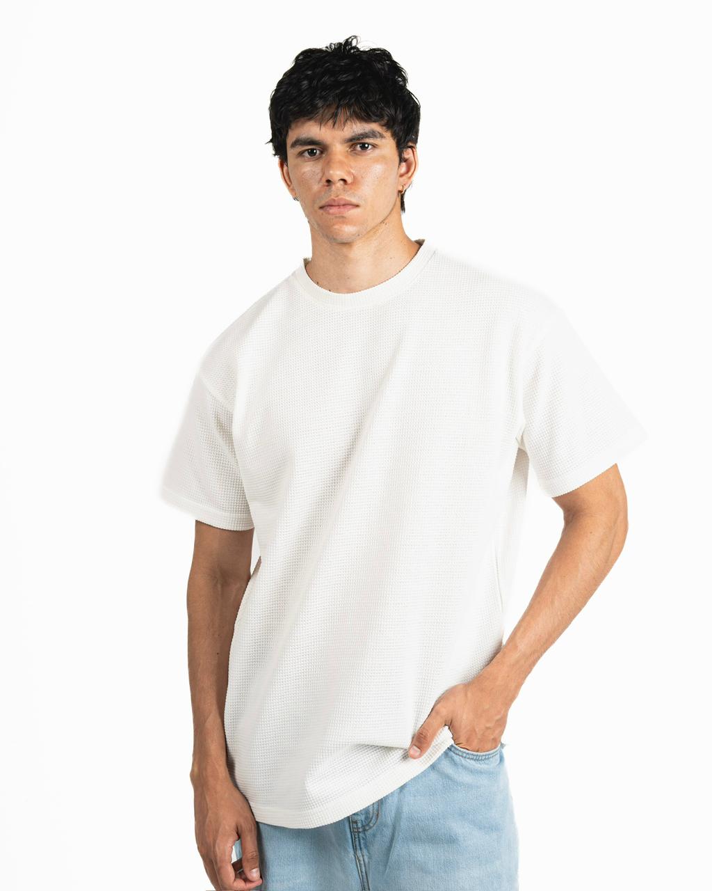 Pique Oversized T-Shirt - White