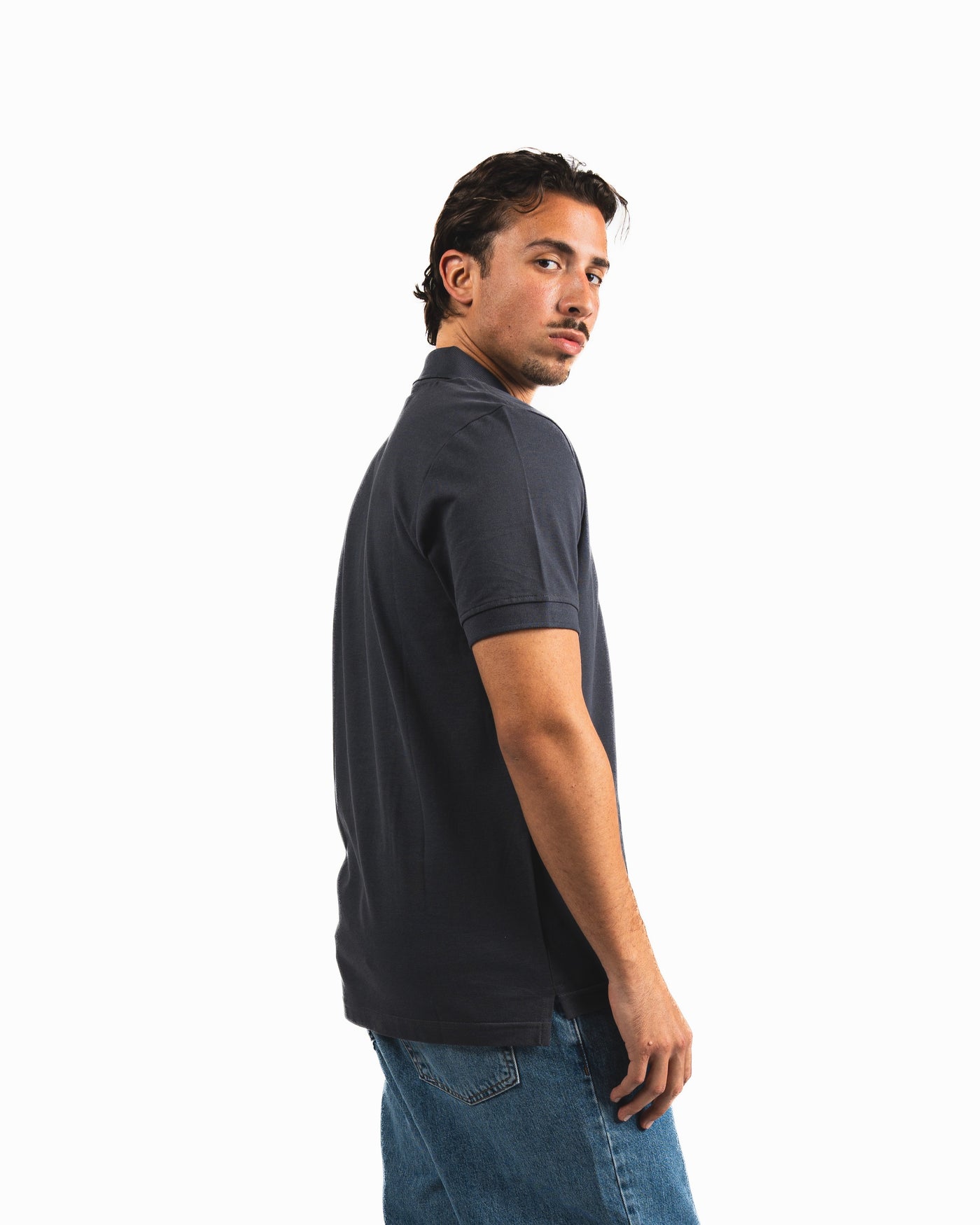 Buttons Polo Shirt - Dark Grey