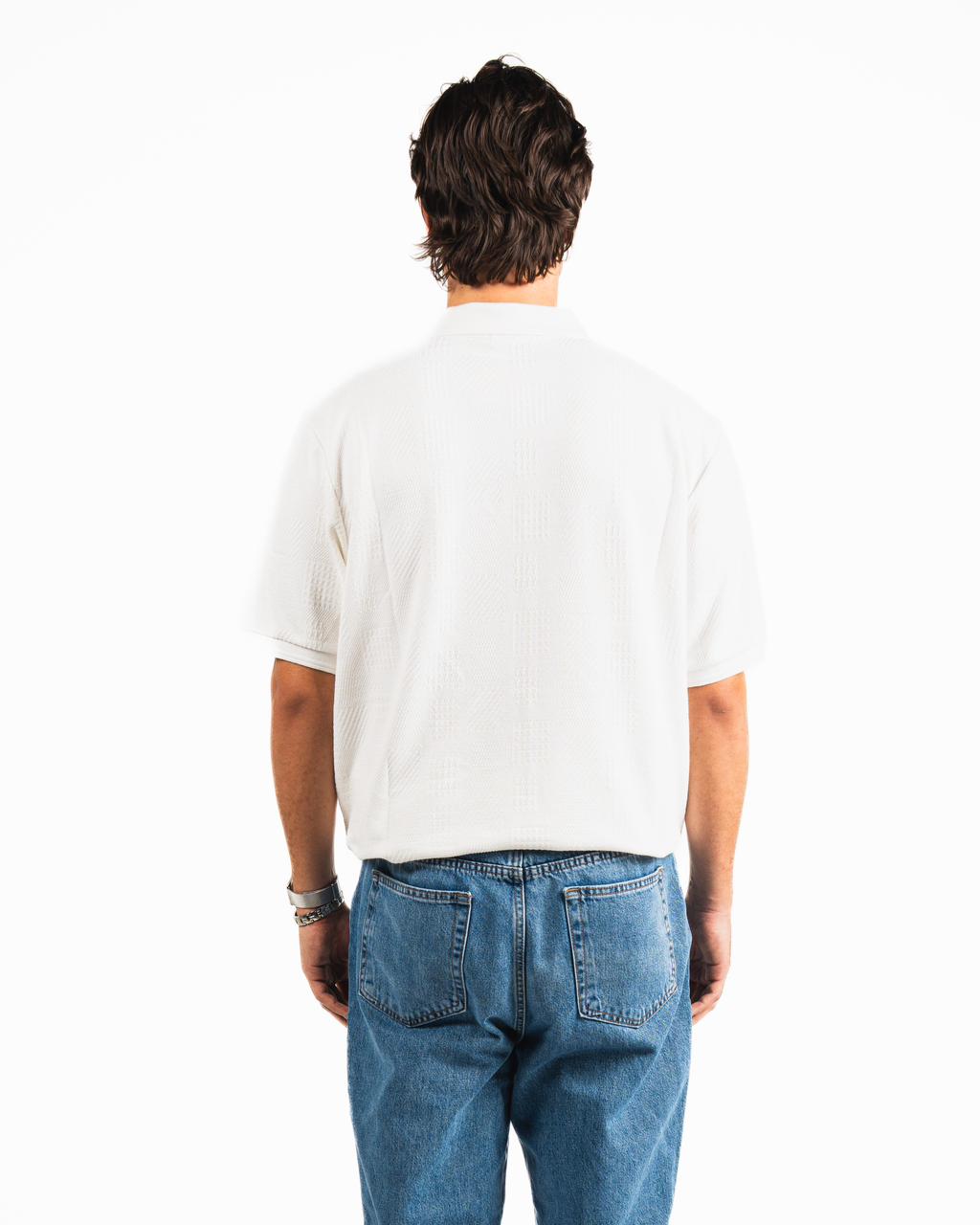 Half-Zip Polo Shirt - White