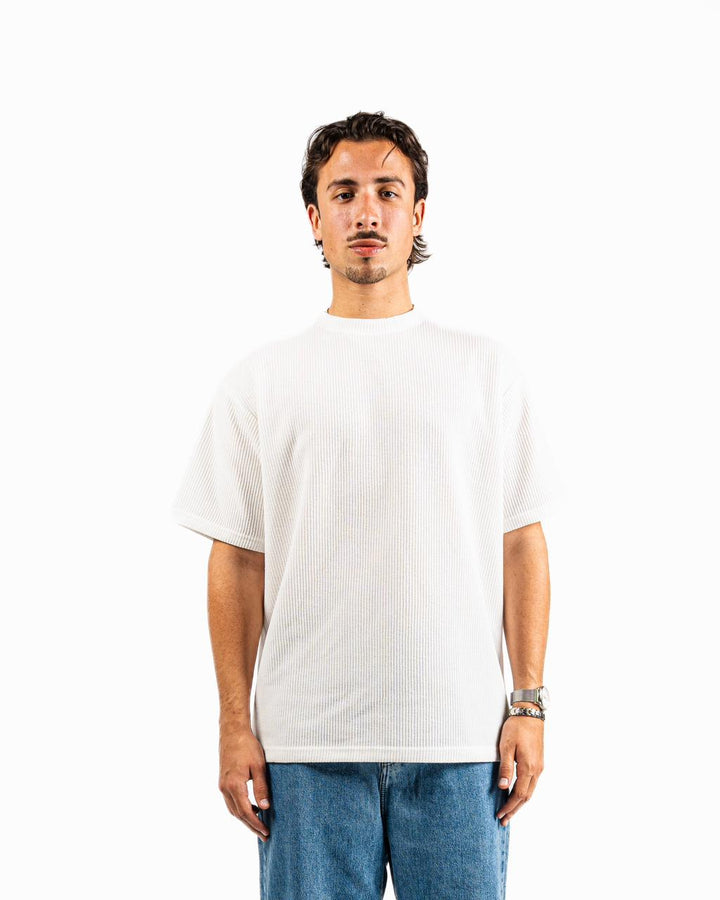 Ribbed Oversized T-Shirt - White
