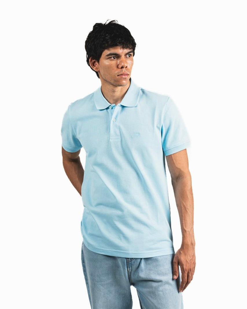 Buttons Polo Shirt - Baby blue