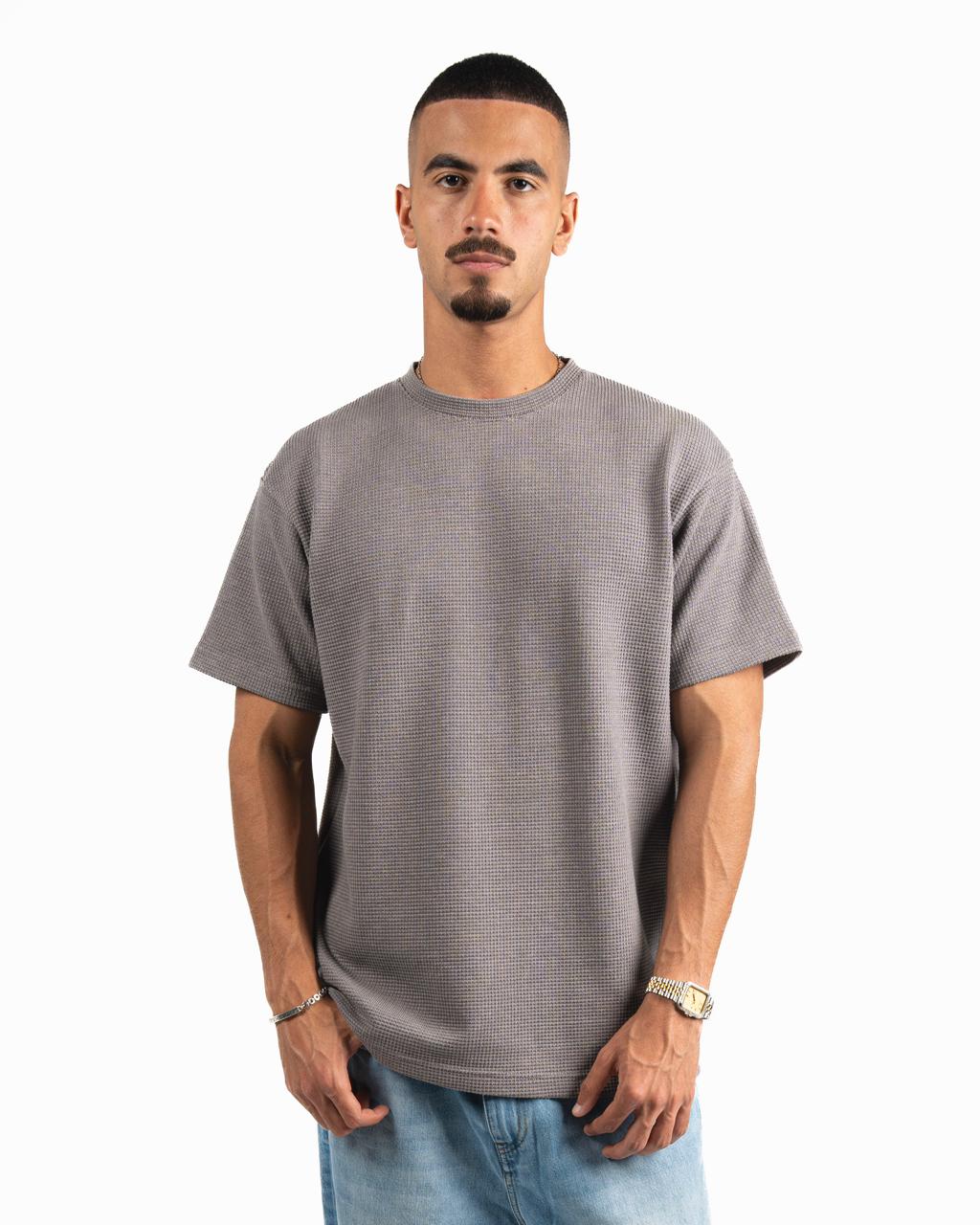 Pique Oversized T-Shirt - Grey