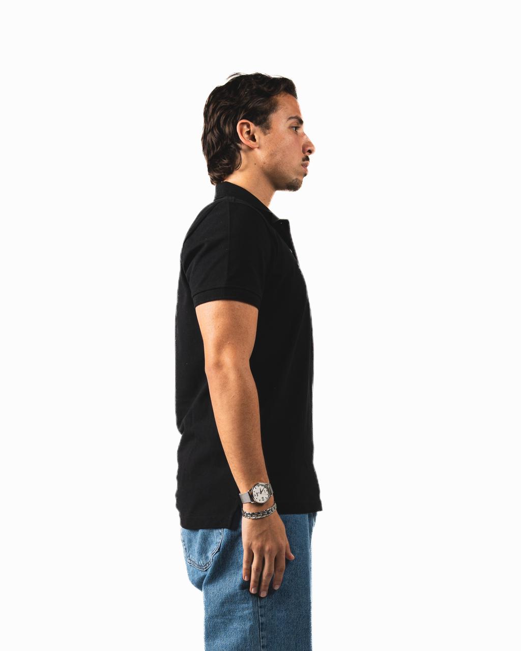 Buttons Polo Shirt - Black