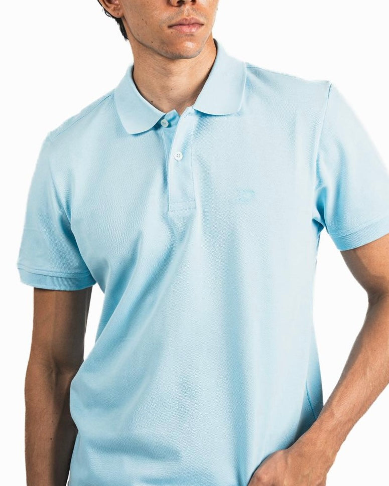 Buttons Polo Shirt - Baby blue